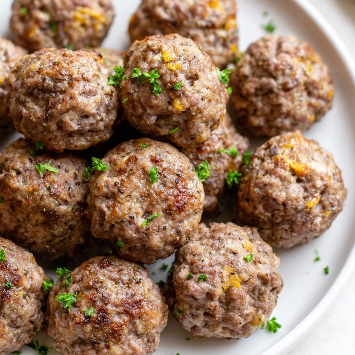 Moist and savory Beef Snack Bites with melted cheddar, ready to eat alongside spicy ketchup and crunchy veggies.