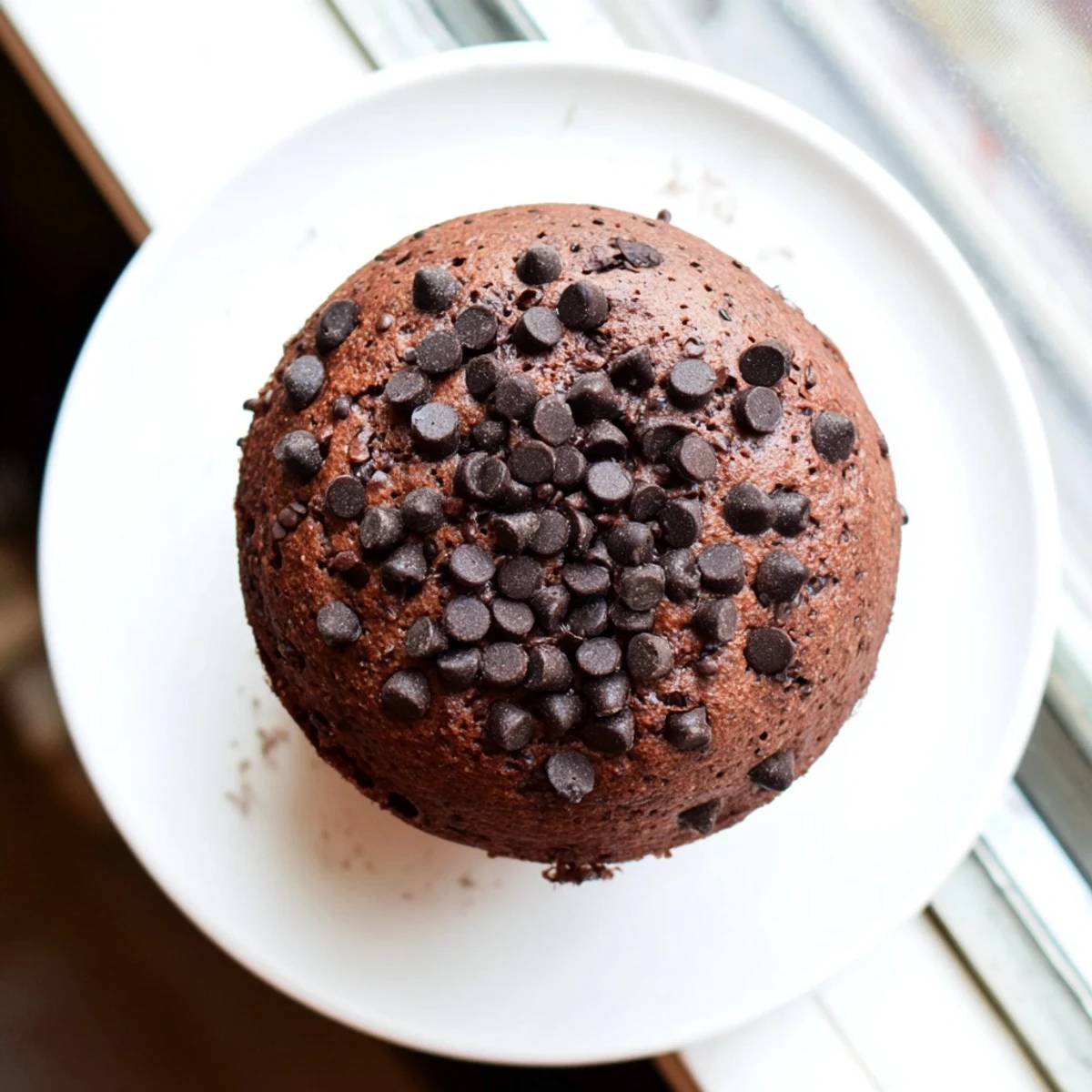 Decadent Chocolate Muffin Tops with Chips, rich with cocoa and studded with chocolate chips, served warm from the oven.