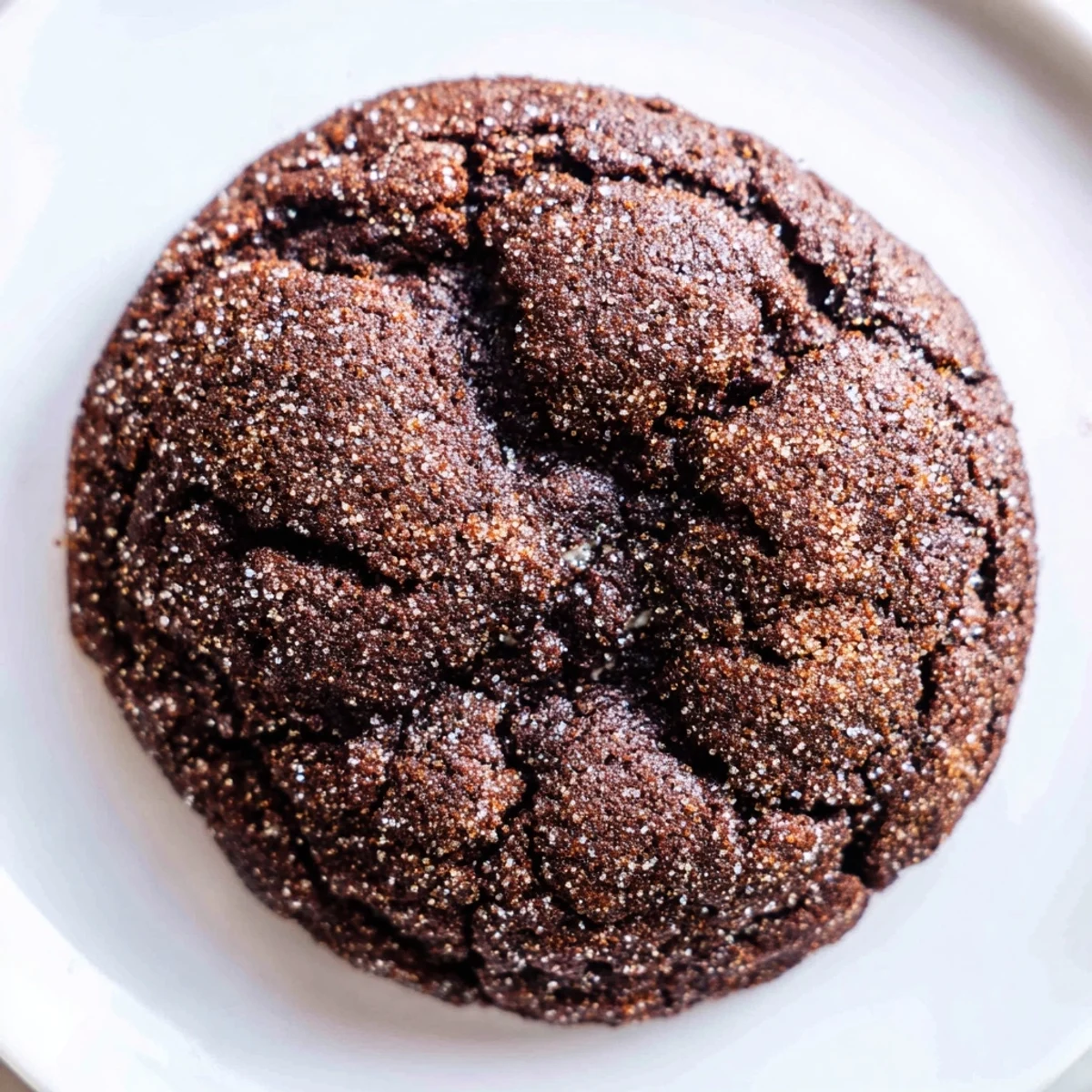A plate of Chocolate Snickerdoodles with a tall glass of cold milk on a rustic table.