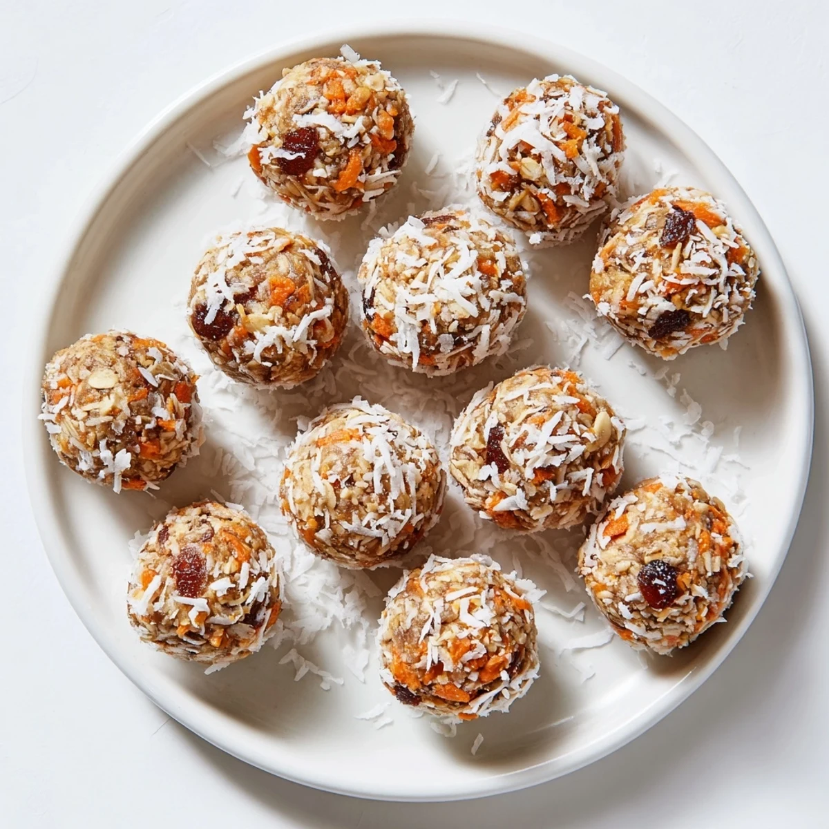 These No Bake Carrot Cake Bites are arranged on a rustic wooden board, ready to be enjoyed as a gluten-free dessert or treat.