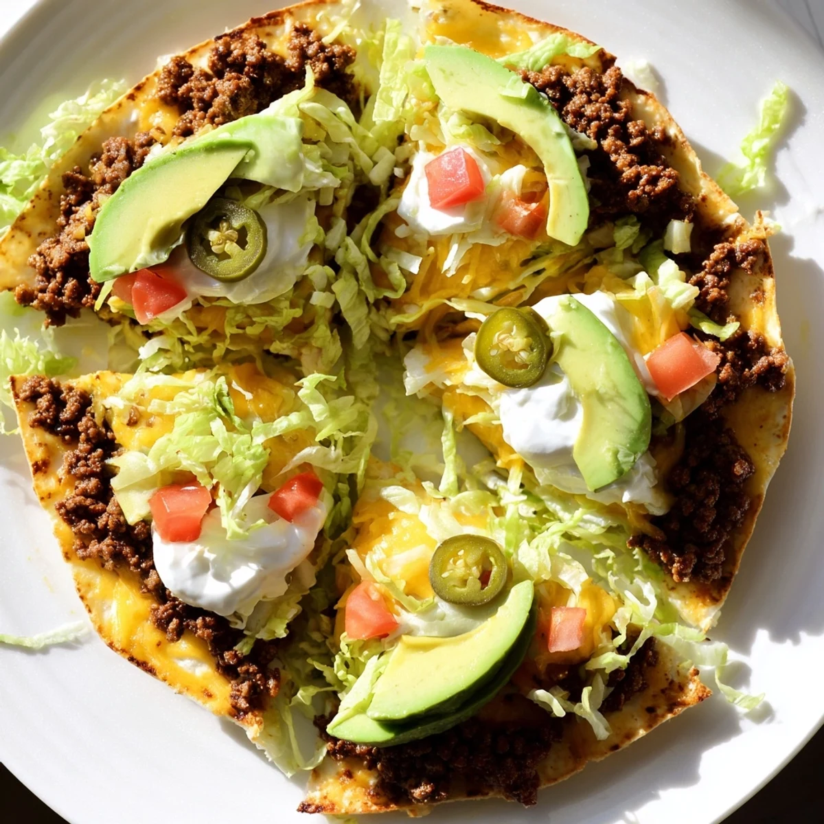 Homemade keto crunchwrap skillet-fried to golden perfection with almond flour tortilla and savory beef filling