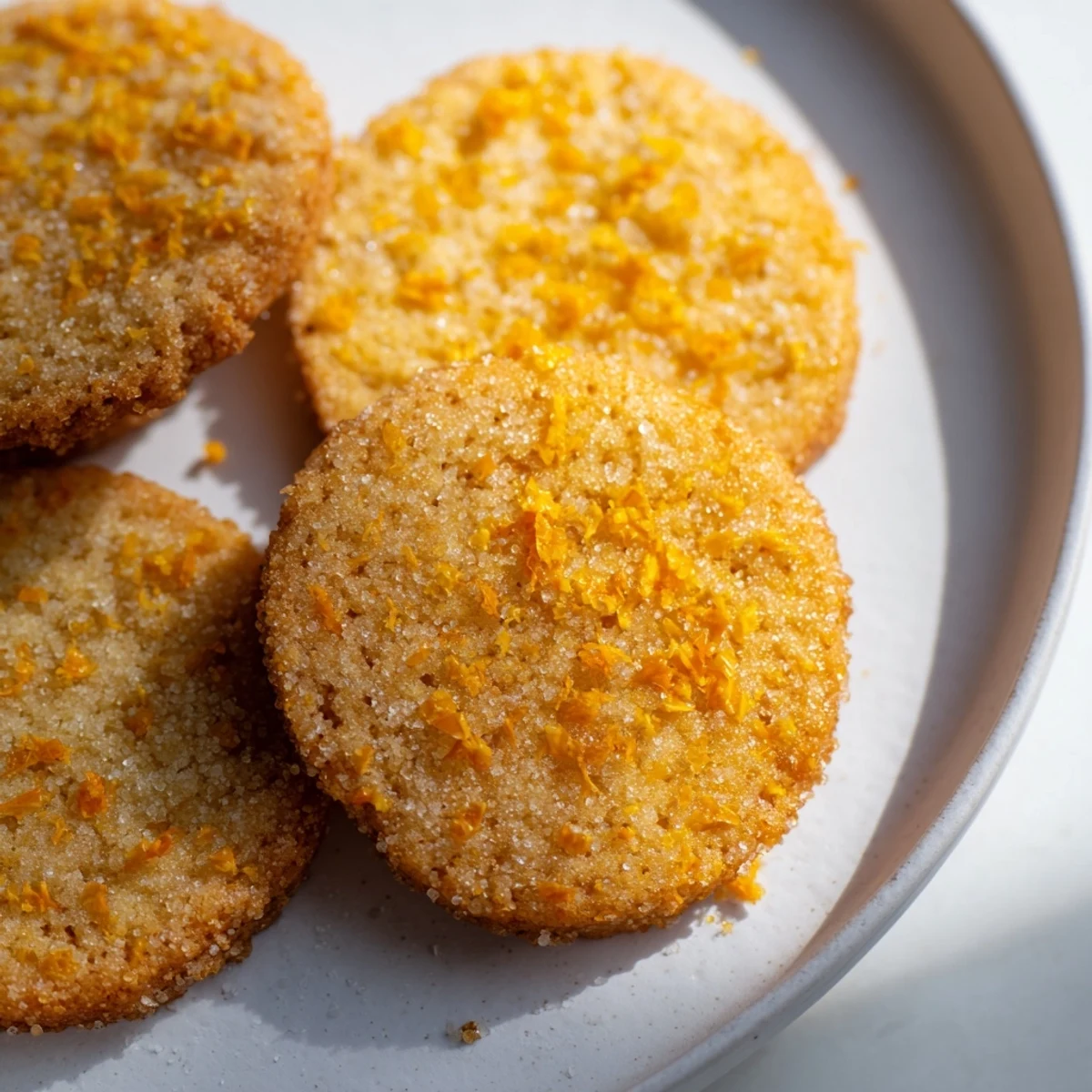 Festive Orange Clove Cookies arranged on a rustic wooden board with a cup of hot black tea