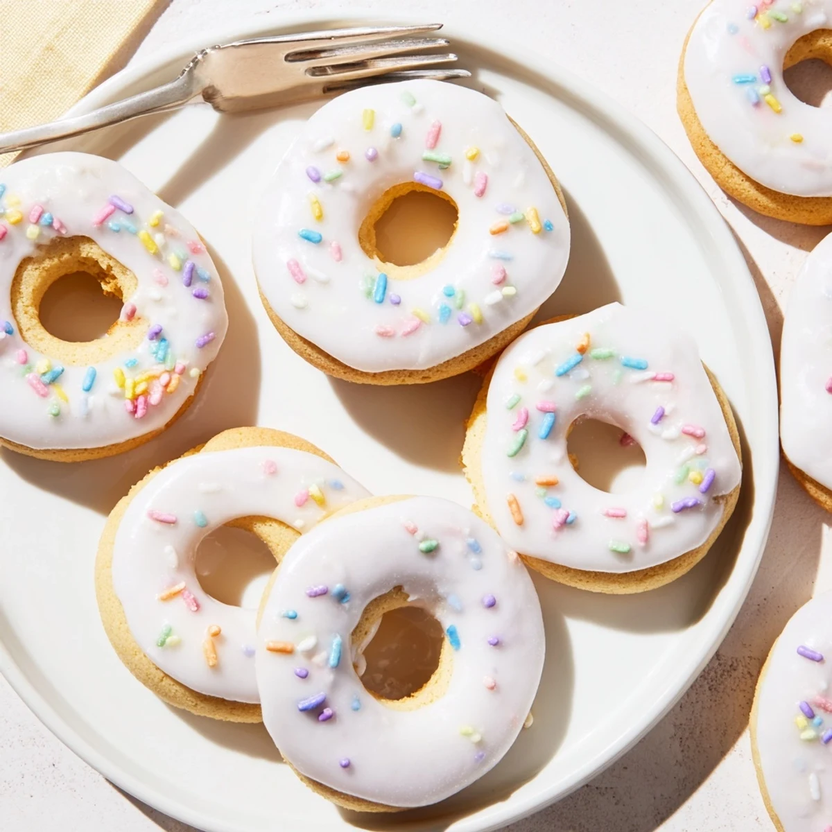 Homemade Italian Easter Cookies with sweet vanilla glaze and festive nonpareils perfect for Easter dessert tables