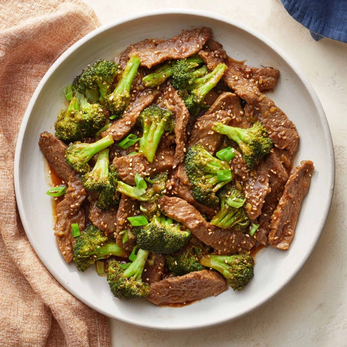 Instant Pot Beef and Broccoli simmered in savory soy sauce with tender meat crisp vegetables
