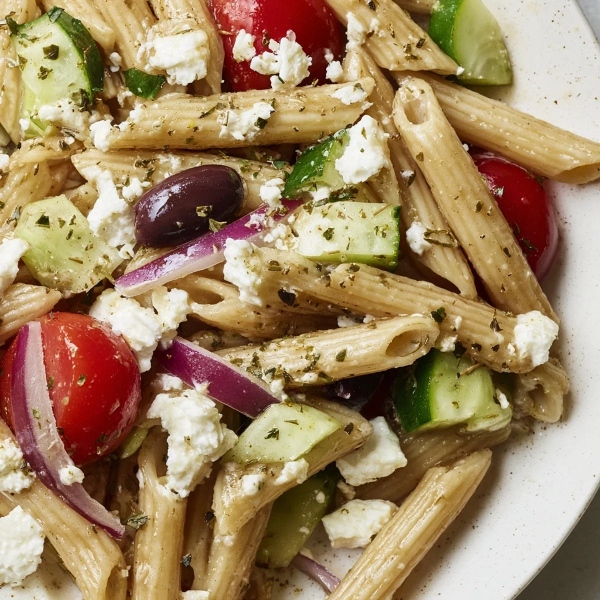 Greek Pasta Salad Mediterranean