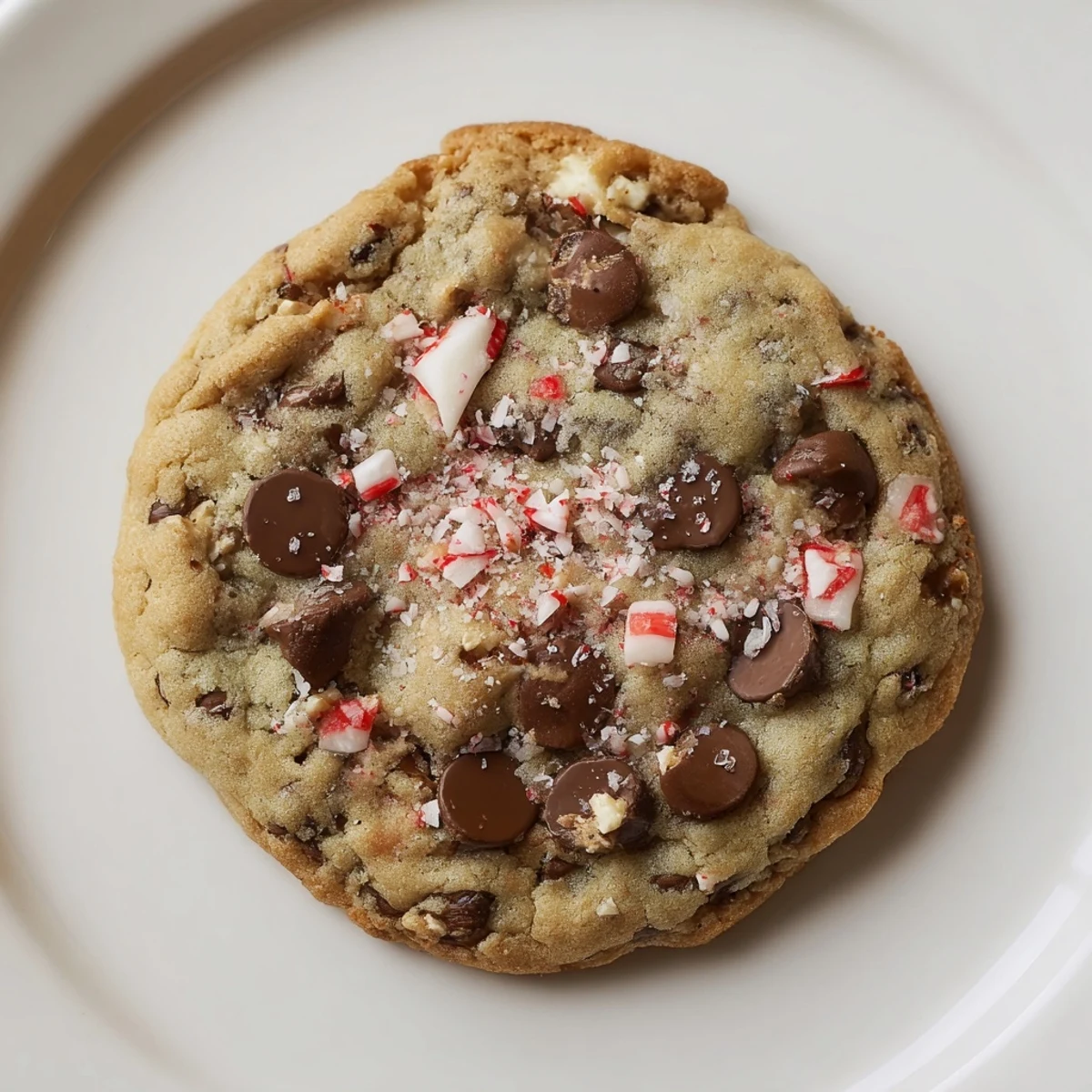 Warm Peppermint Chocolate Chip Cookies cooling on a rack, chocolate melting, mint aroma.