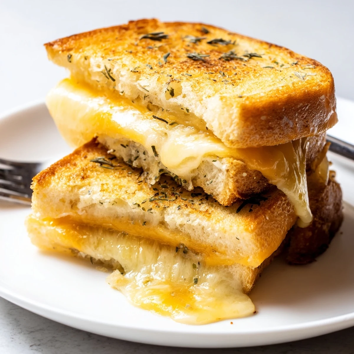 Warm Mini Grilled Cheese Hawaiian Rolls pulled apart to reveal melted cheddar