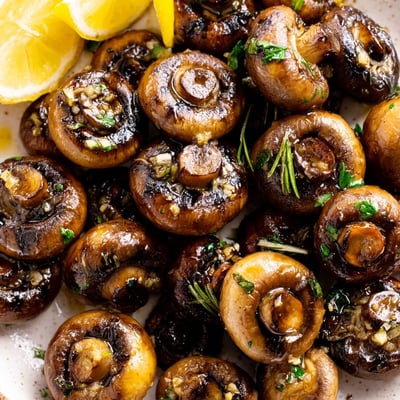 Grilled Garlic Mushrooms