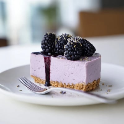 Blackberry Lavender Mini Cheesecakes