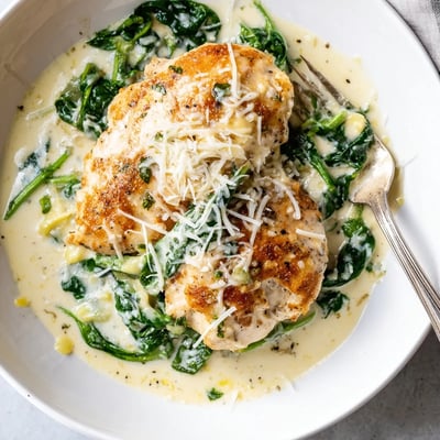 Lemon Parmesan Spinach Chicken